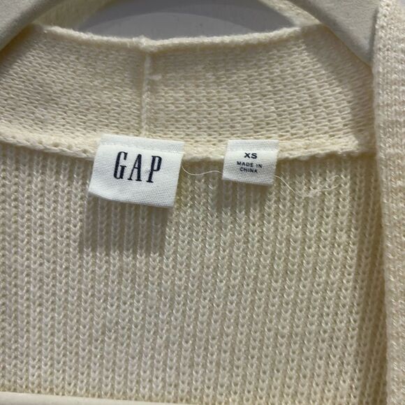 Gap Wool Blend Open Front Beige Cream Cardigan Cozy XS​​​​​​​​​​​​​​​​​​​​​ - Picture 2 of 5